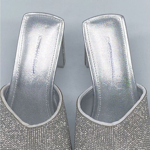 SIMKHAI Asia 90MM Crystal-Embellished Leather Mules size 41 - Picture 10 of 16